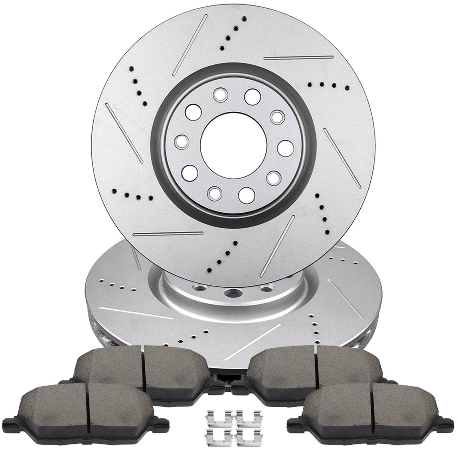 Drill Slot Front Brake Pads And Rotors For Fiat 500X Jeep Renegade 2016-2018