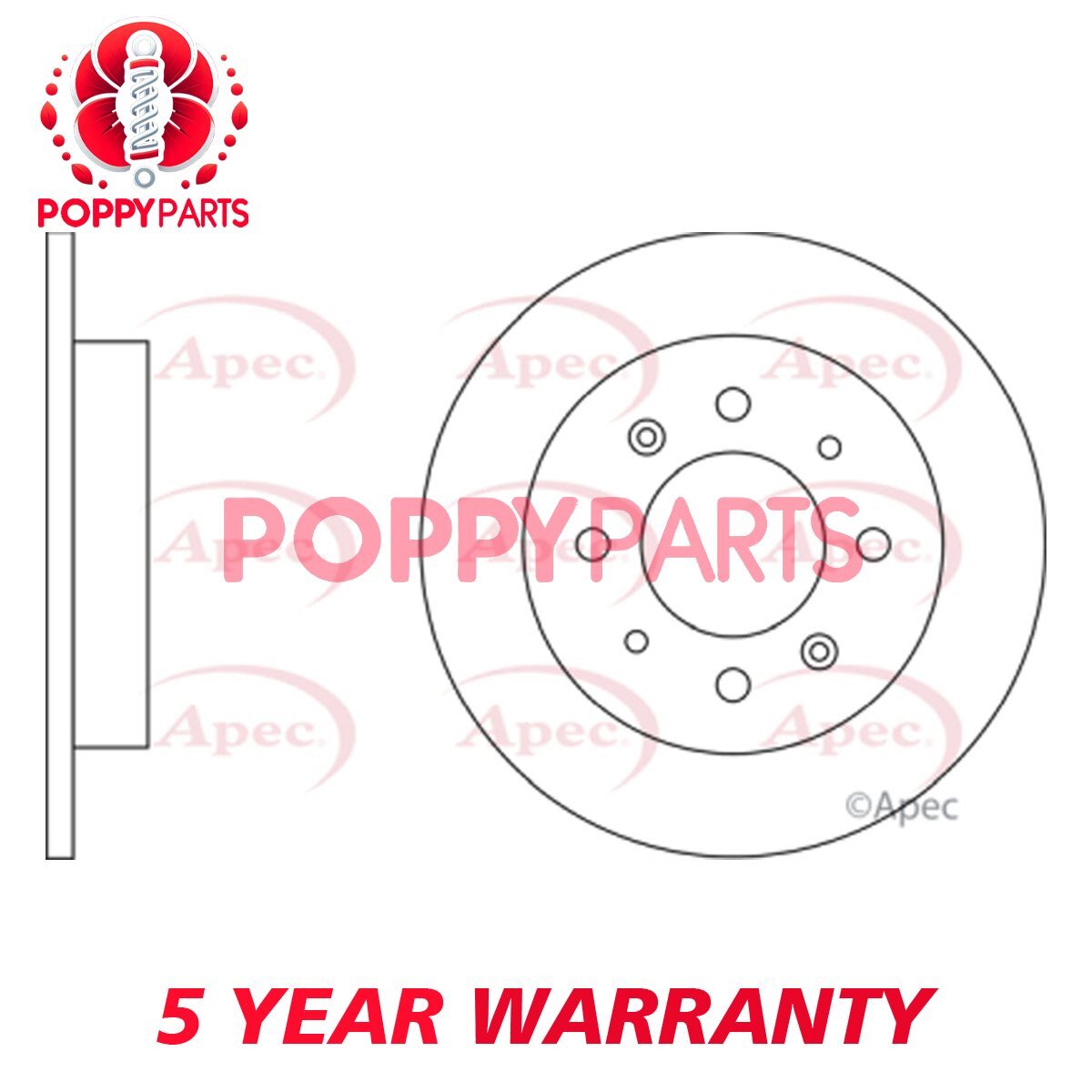 Fits Kia Cerato 2004-2009 1.5 CRDi 1.6 2.0 GCP Rear Brake Disc 584112F100
