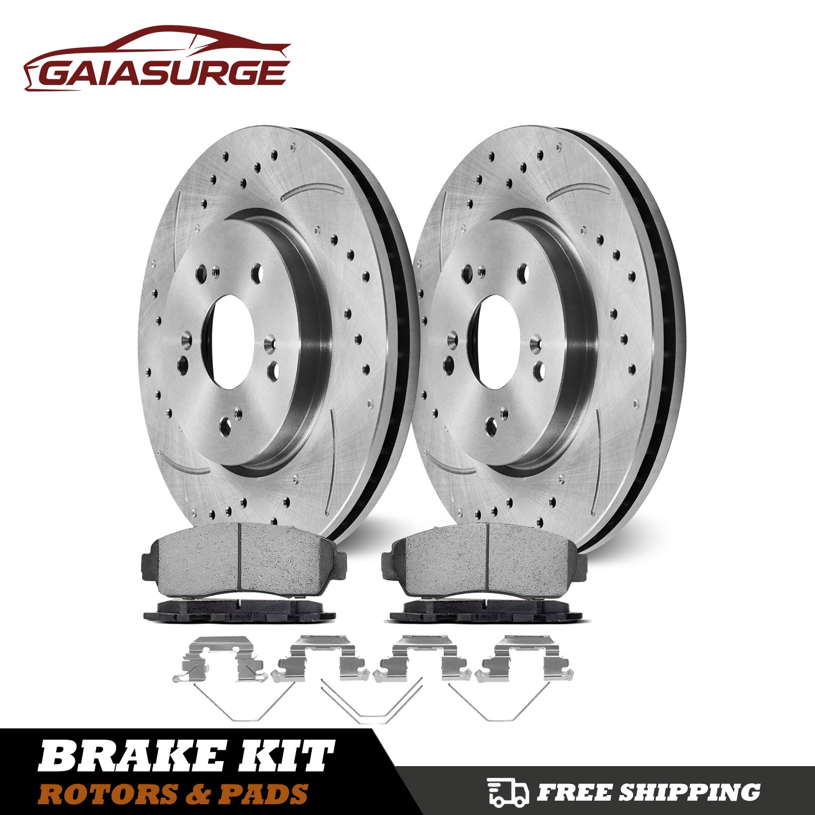 AWD Front Brake Rotors & Ceramic Pads Kit for 2012 2013 2014 2015 16 Honda CR-V