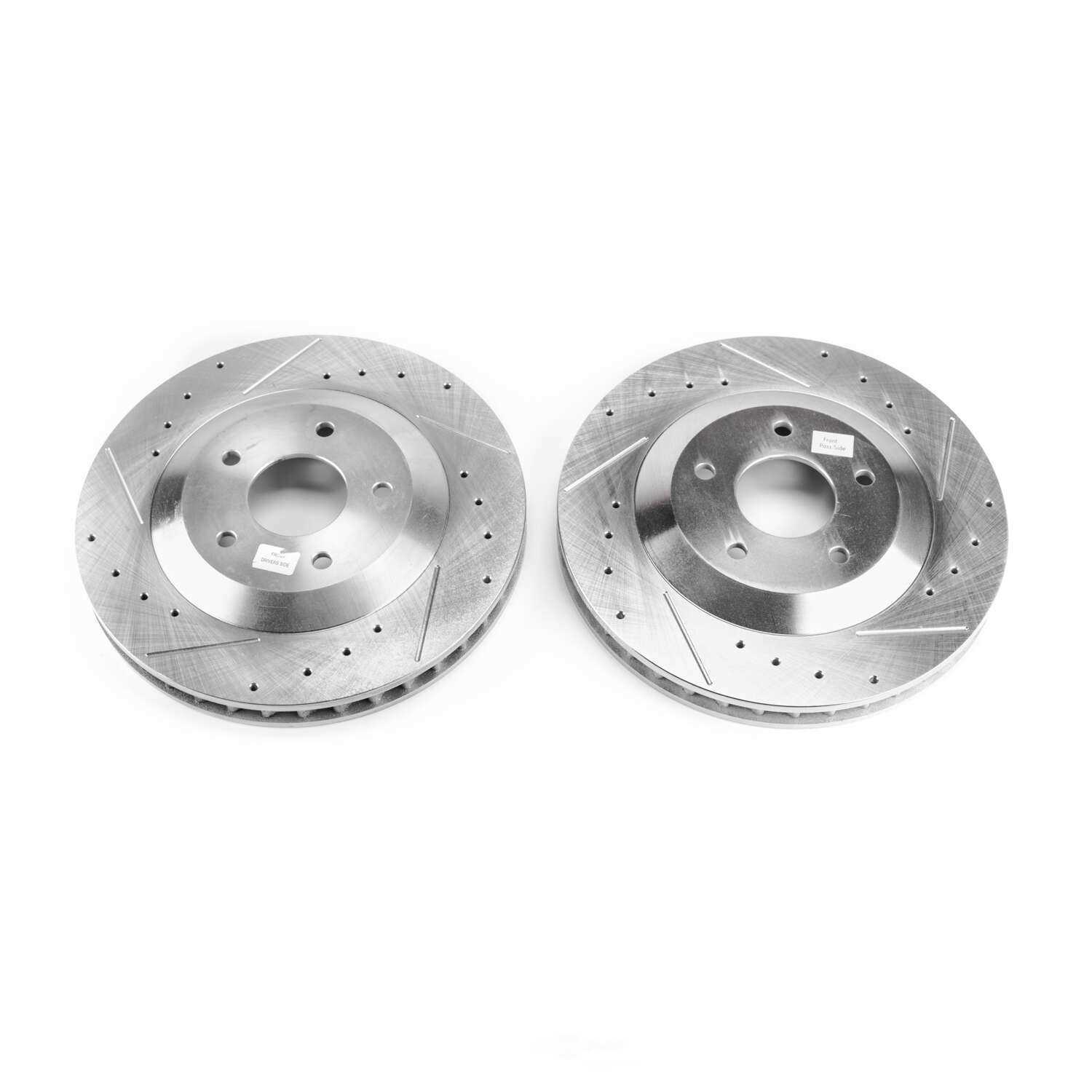 Disc Brake Rotor Set-Front Drilled, Slotted and Zinc Plated Brake Rotor Pair