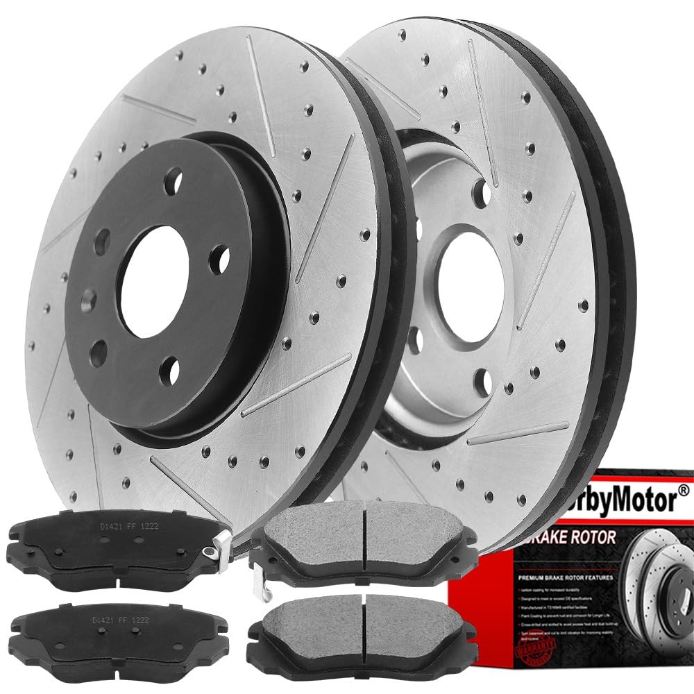 Front Brake Rotors and Pads For Chevy Equinox 2010 2011-2016 2017 GMC Terrain