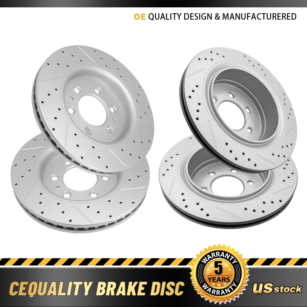 Front Rear Drilled Disc Brake Rotors For Ford F-150 2012 2013 2014 2015 – 2020