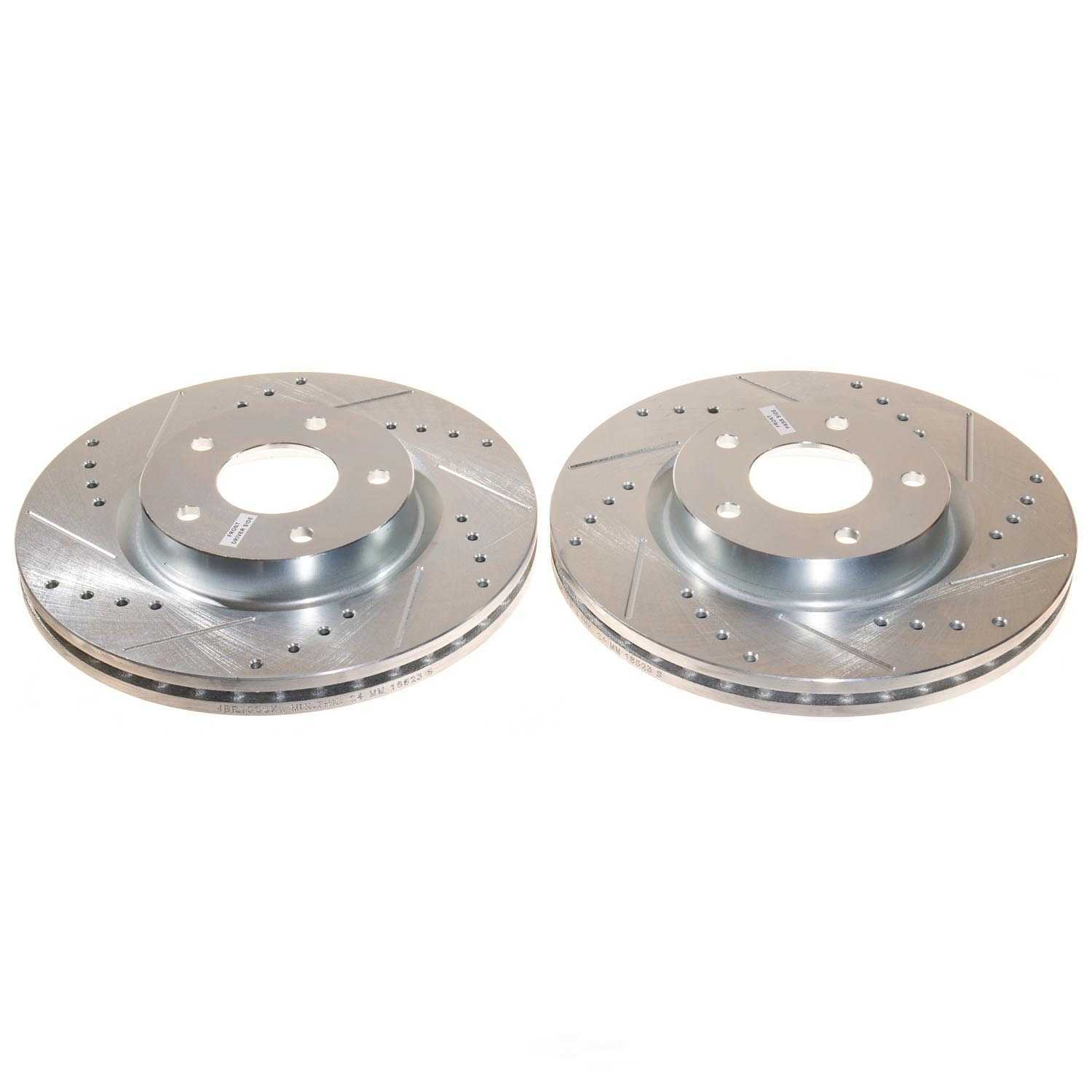 Disc Brake Rotor Set-Front Drilled, Slotted and Zinc Plated Brake Rotor Pair