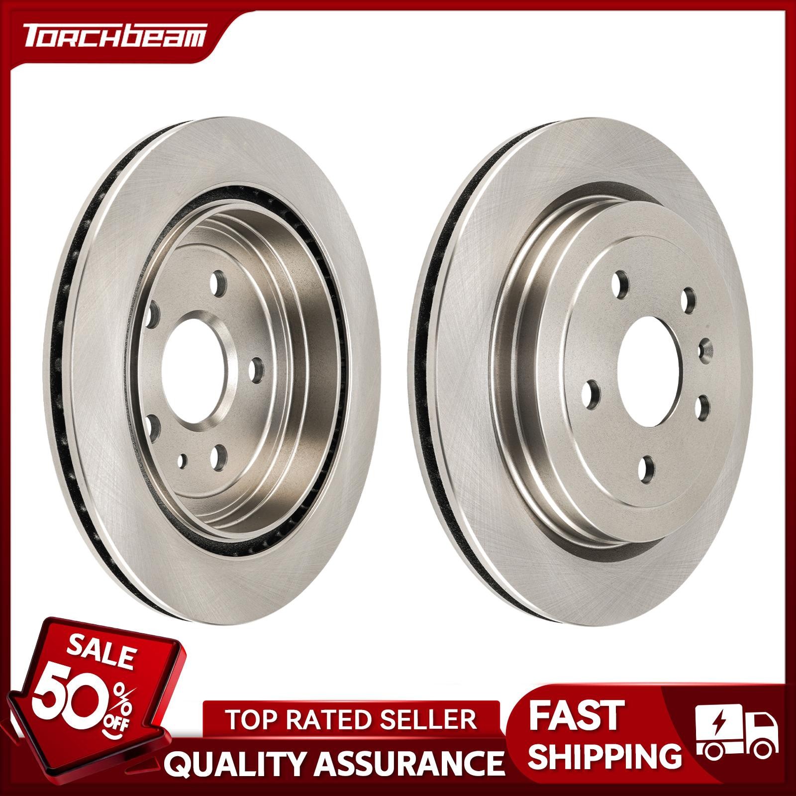 2x For Chevy Camaro 3.6L Cadillac CTS 3.0L 3.6L Vented Rear Brake Rotors R55171