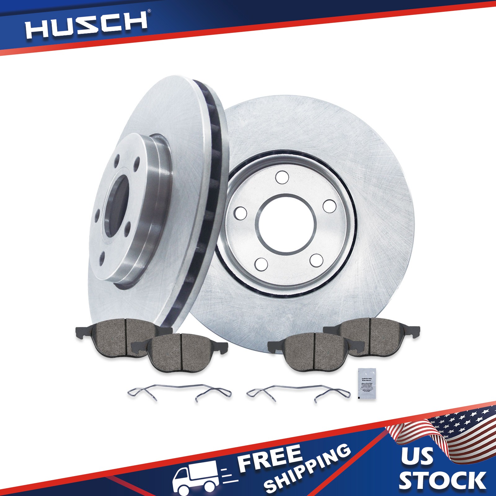 10.94” 278mm Front Disc Rotors Ceramic Brake Pads for Ford Focus Volvo C30 S40