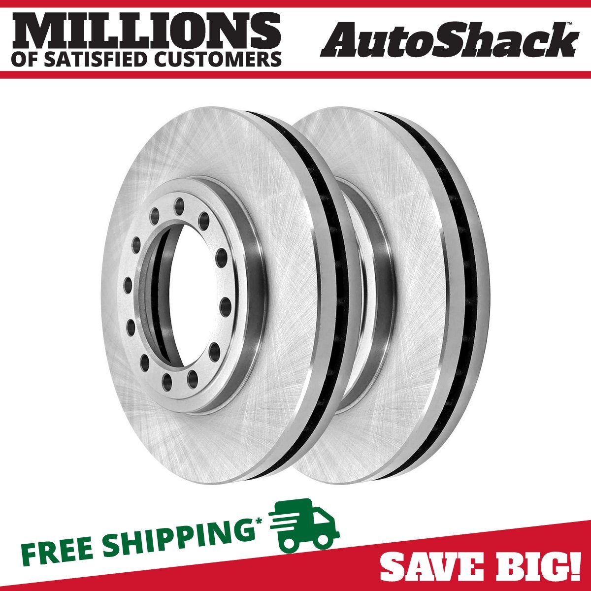 Front Brake Rotors Pair of 2 for Isuzu Reach NPR-HD 1998-2005 GMC W4500 Forward