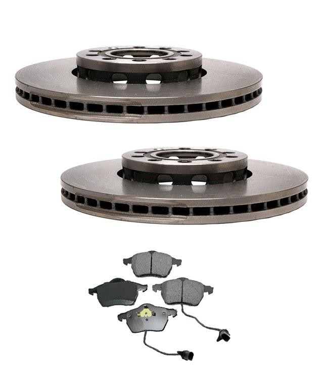 for 2001-2005 Passat with 288MM Front (2) Brake Rotors & Ceramic Pads