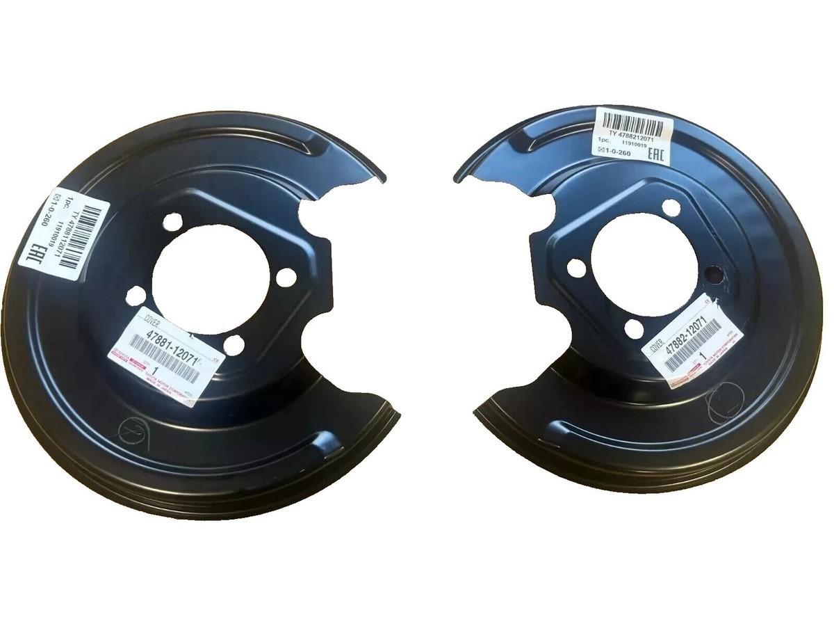 Toyota OEM Cover Sub₋Assy, Disc Brake Dust, Rear RH LH 47881-12071 47882-12071**