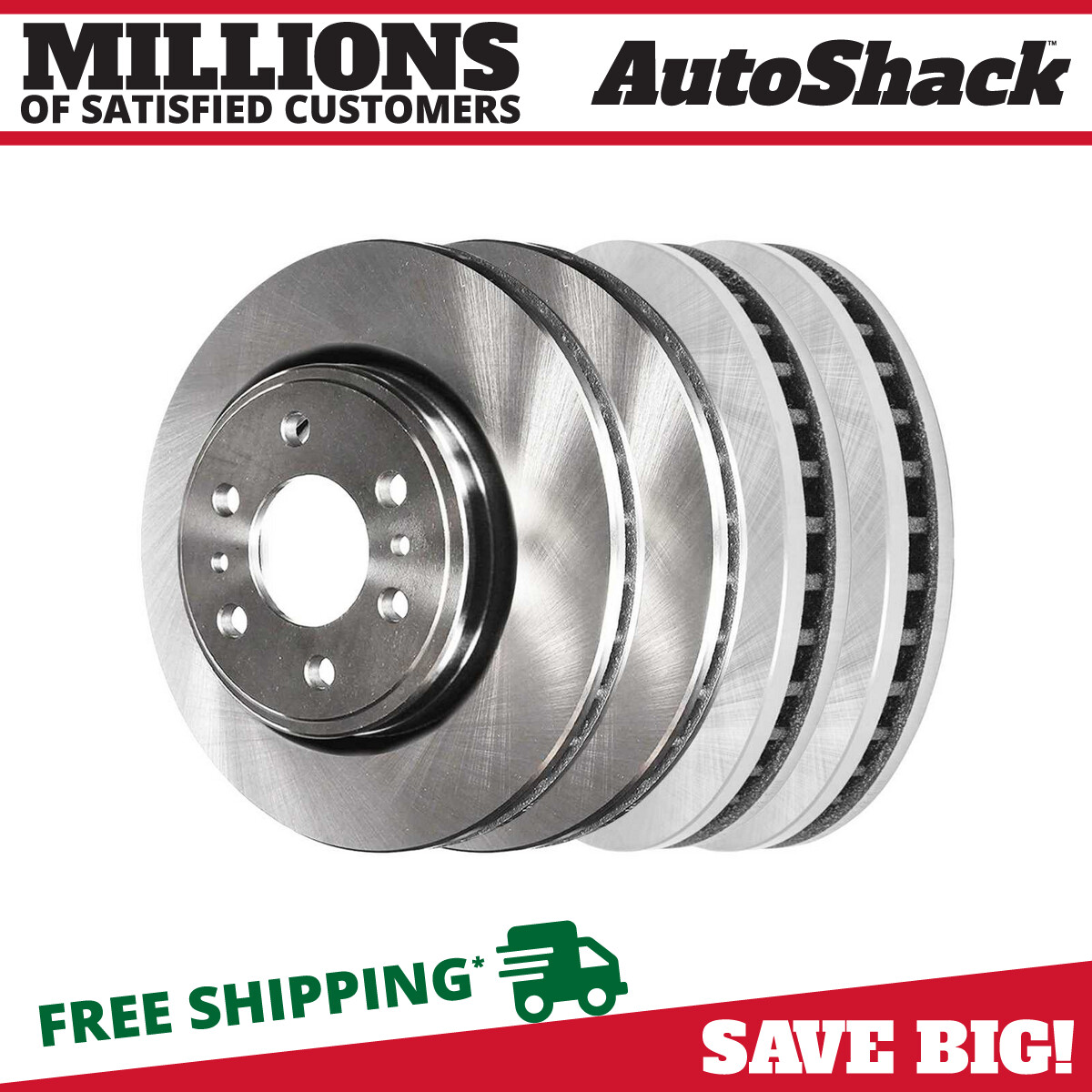 Front & Rear Brake Rotors Set of 4 for 2012-2018 Ford F-150 2.7L 3.5L 3.7L 5.0L