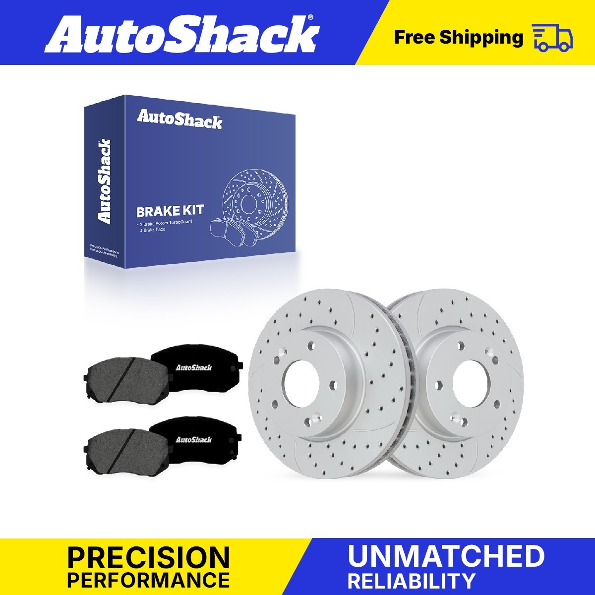 Front Drilled Slotted Brake Rotors Premium Ceramic Pad for Hyundai, Tucson 10-17