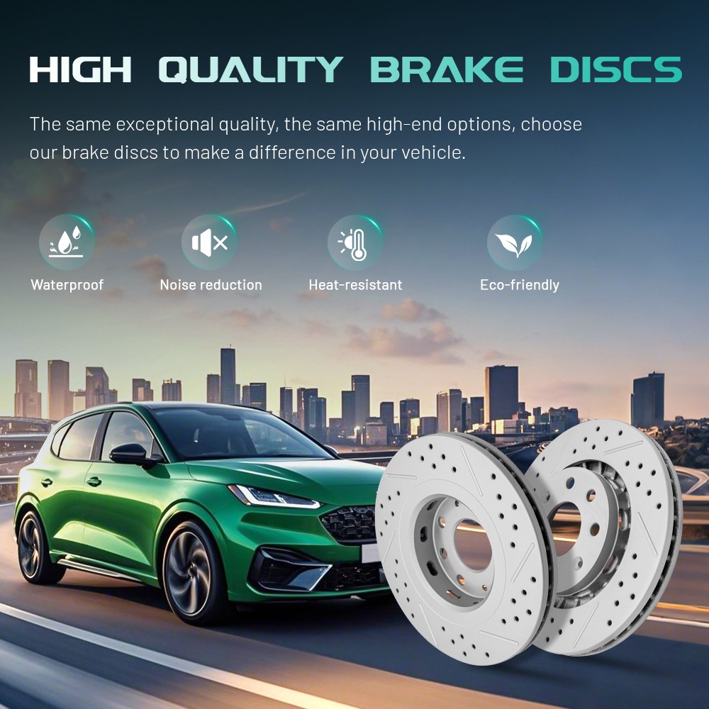 Front+Rear Disc Brake Rotors Ceramic Pads for 20-23 Ford Explorer Limited Hybrid
