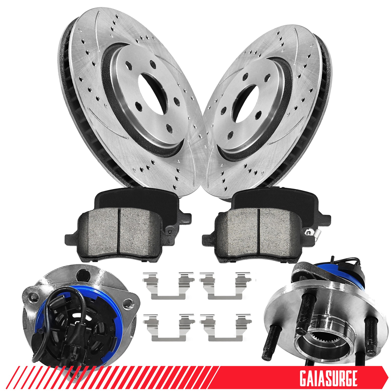 Front Brake Rotor Wheel Hubs Bearing Brake Pad for Chevy HHR Malibu Pontiac G6