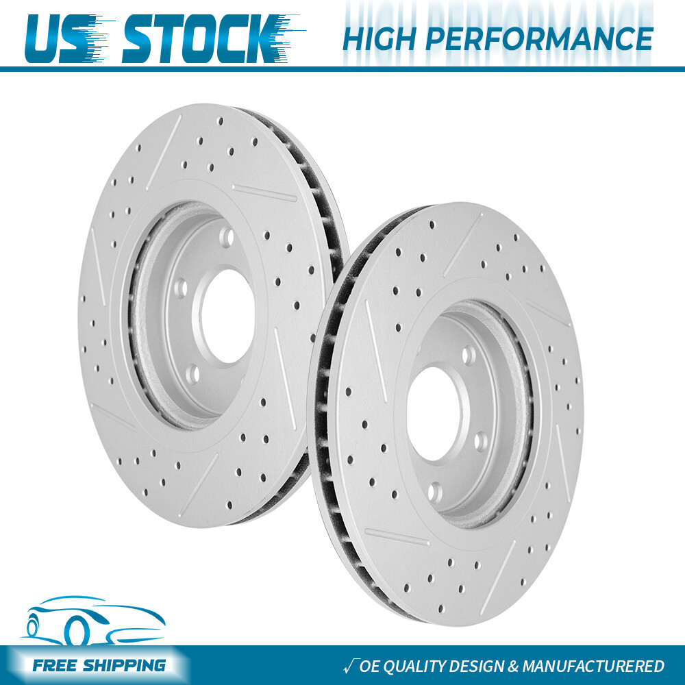 Front Dsic Brake Rotors For 2008 -2014 2015 2016 2017 Nissan Rogue Select Sentra