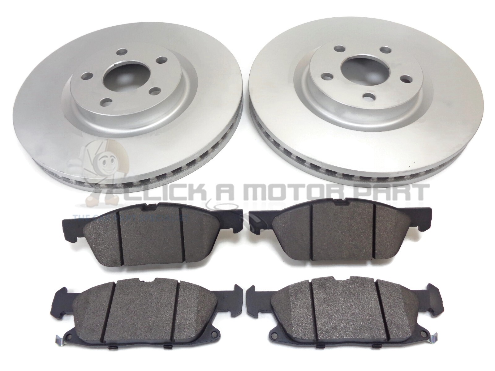 Front 2 Brake Discs And Pads For Ford S-Max 2015-2022 (Check 2 Piston Caliper)