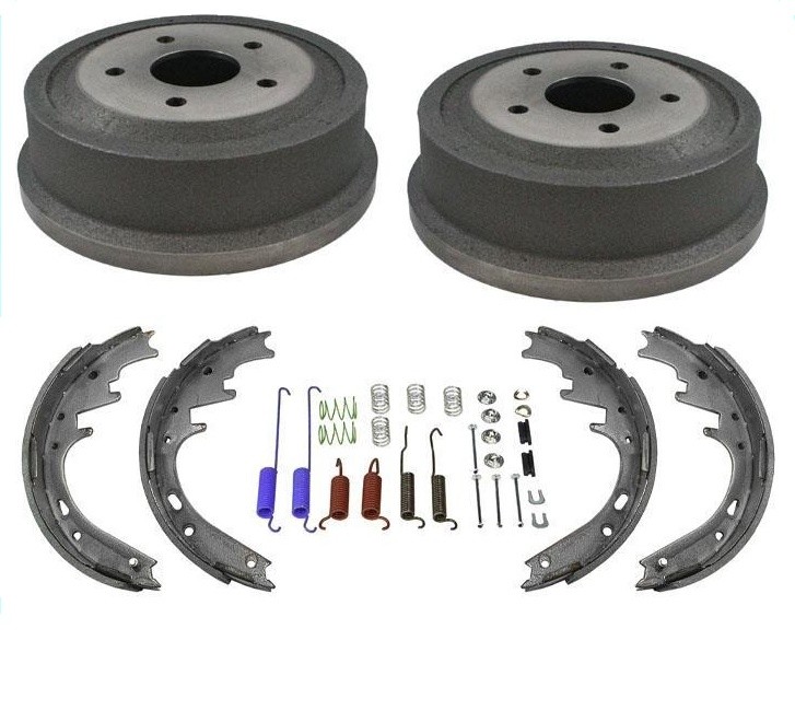 Fits 2000-2001 Dodge Ram 1500 (2) Rear Brake Drums & Brake Shoes + Springs 4 Pcs