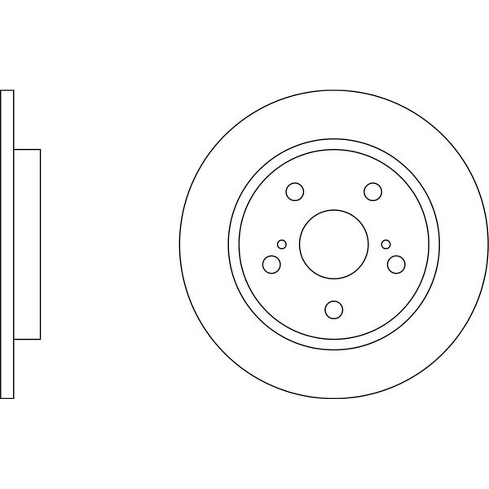 Apec Blue Brake Disc – Rear SDK6125 Fits Toyota Auris and Corolla – OE Spec.