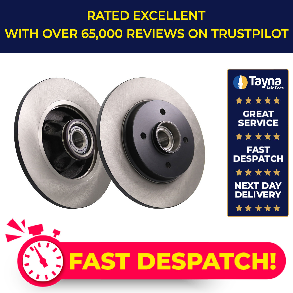 2x Brake Discs Pair Solid fits CITROEN C4 PICASSO Rear 06 to 13 268mm Set NAPA