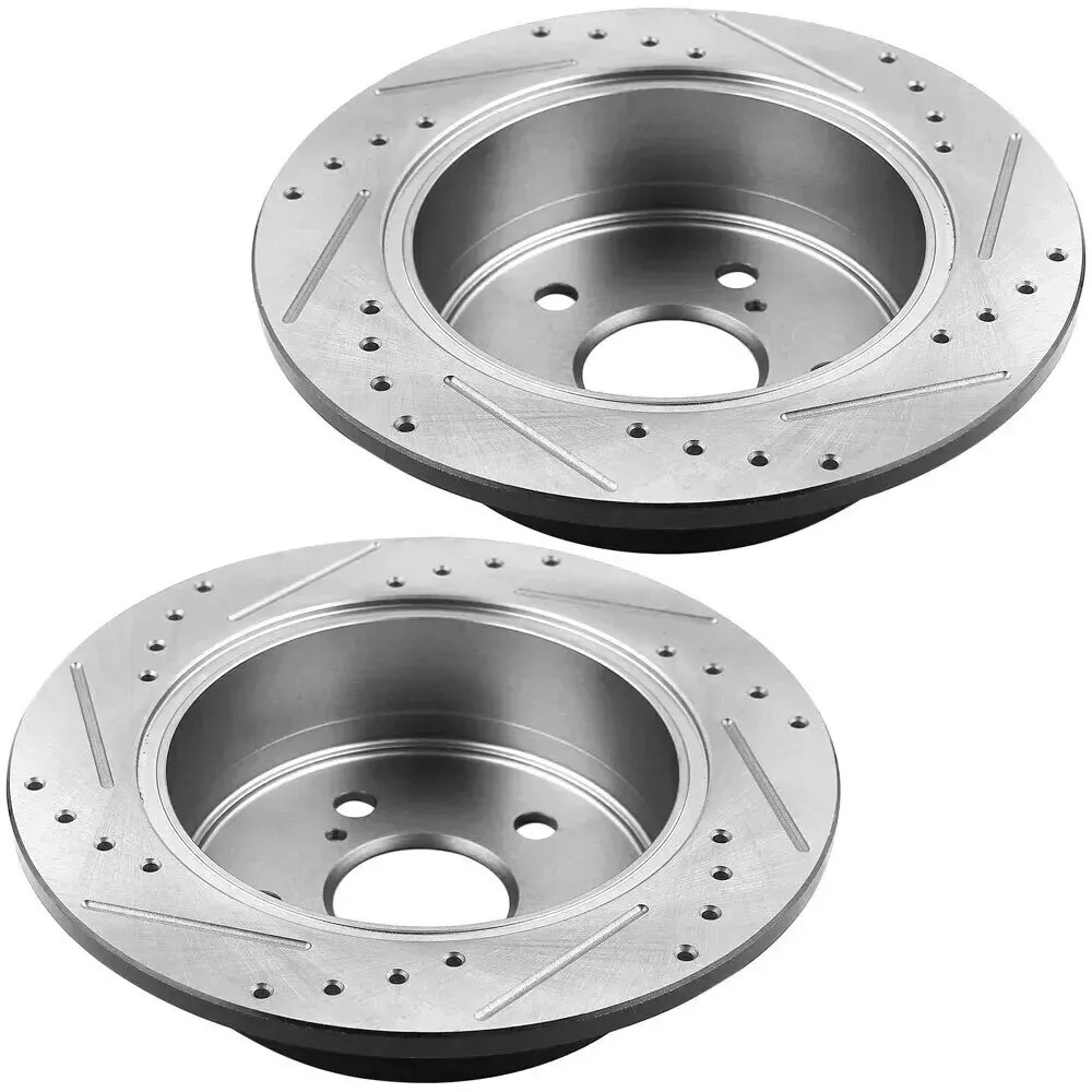Front&Rear Drilled+Slotted Rotors Brake Pads for2005 2006 2007 2008Chrysler 300