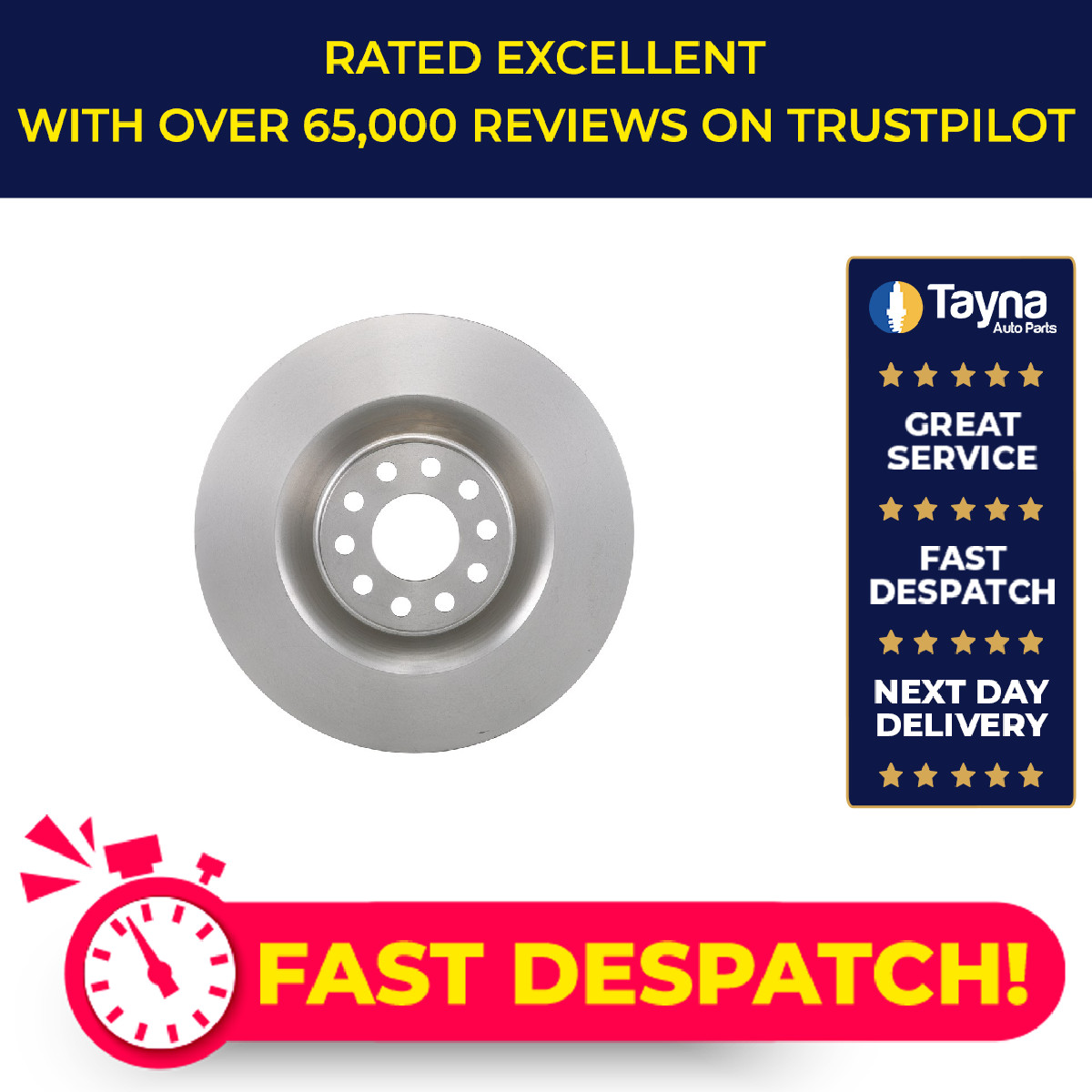 Brake Disc Single Vented fits AUDI S6 4F2, 4F5 5.2 Front 06 to 11 BXA 360mm New