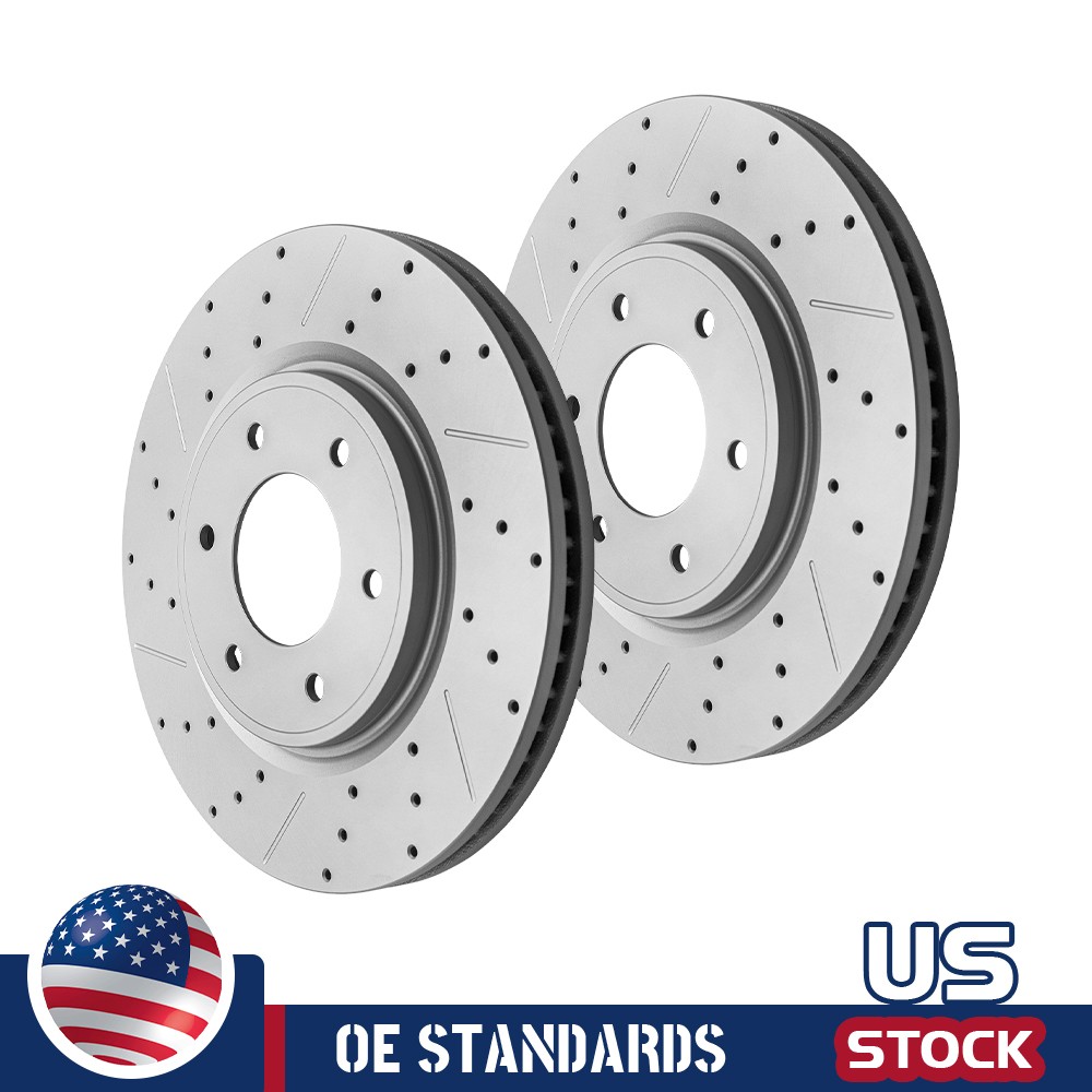 13.78 inch (350mm) For 2008 – 2024 Nissan Titan Front Drilled Disc Brake Rotors