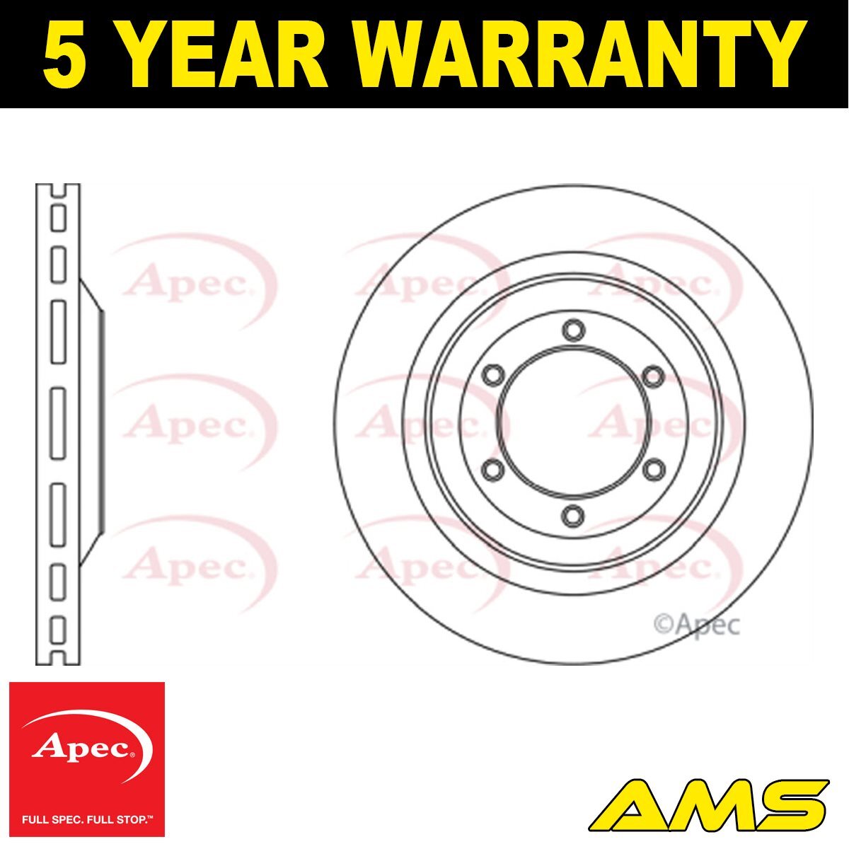 Fits Isuzu D-Max Rodeo 1.9 D 2.5 CRDi 3.0 Brake Disc Front Apec 8973606770