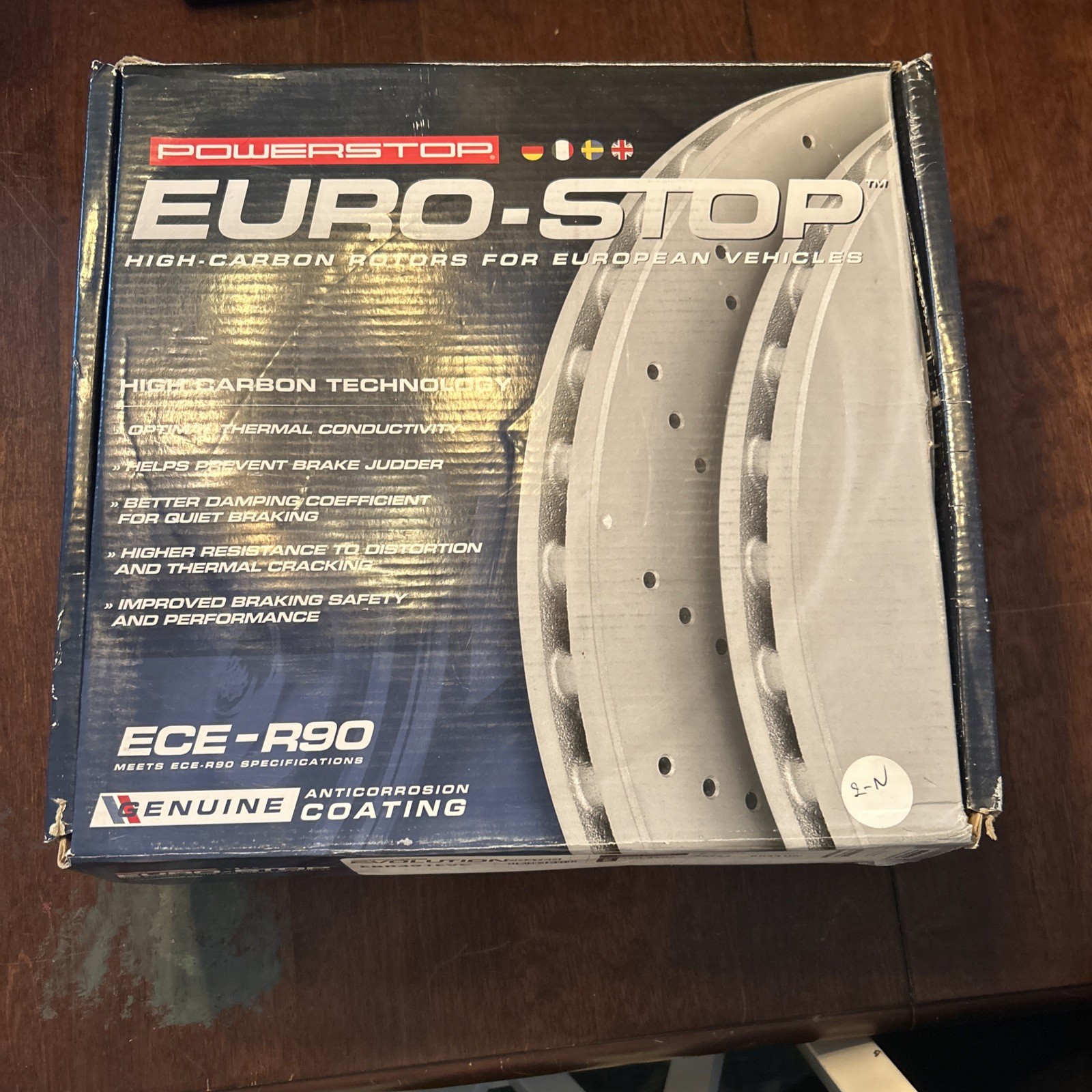 Disc Brake Rotor-Rear Genuine Geomet Coated Rotor Power Stop EBR491EVC