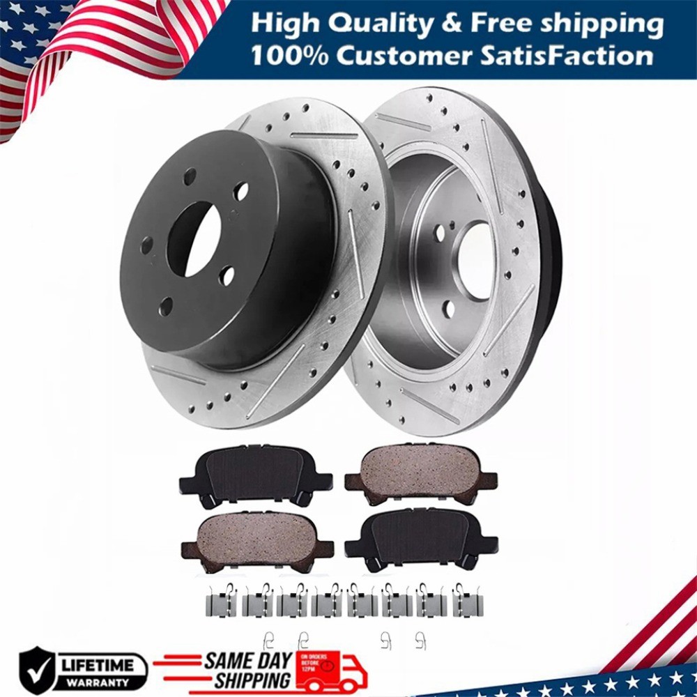 12.17 inch Rear Disc Brake Rotors Pads for Toyota Highlander Sienna RX350 RX450h