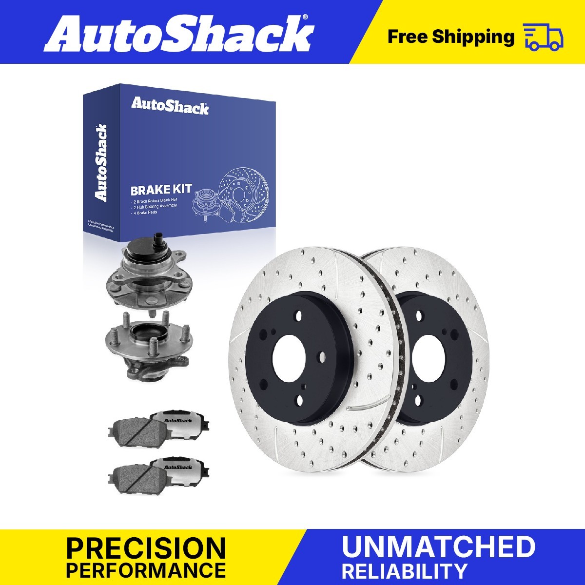 Front Drilled Slotted Brake Rotors Pads Hubs for Lexus, IS250 2009-2015