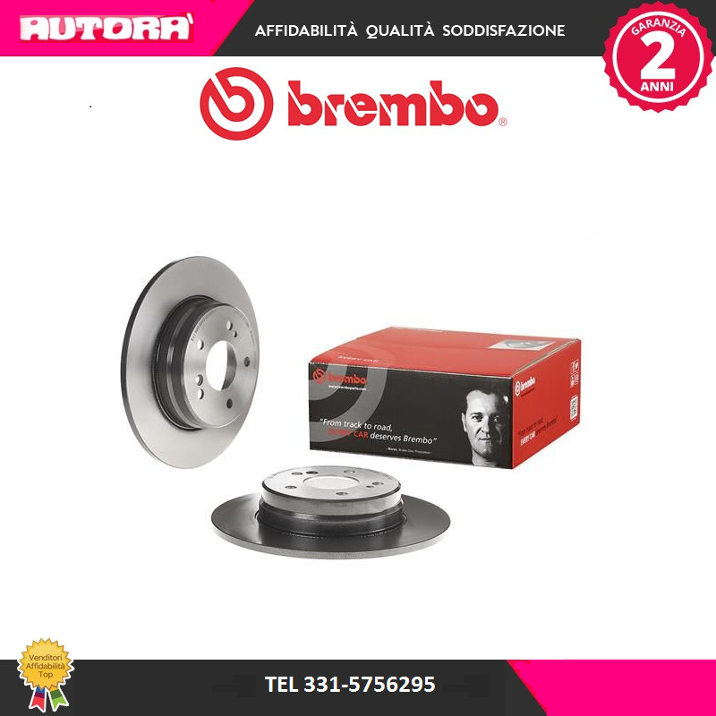 08721121 Pair of rear brake discs (BRAND-BREMBO)..