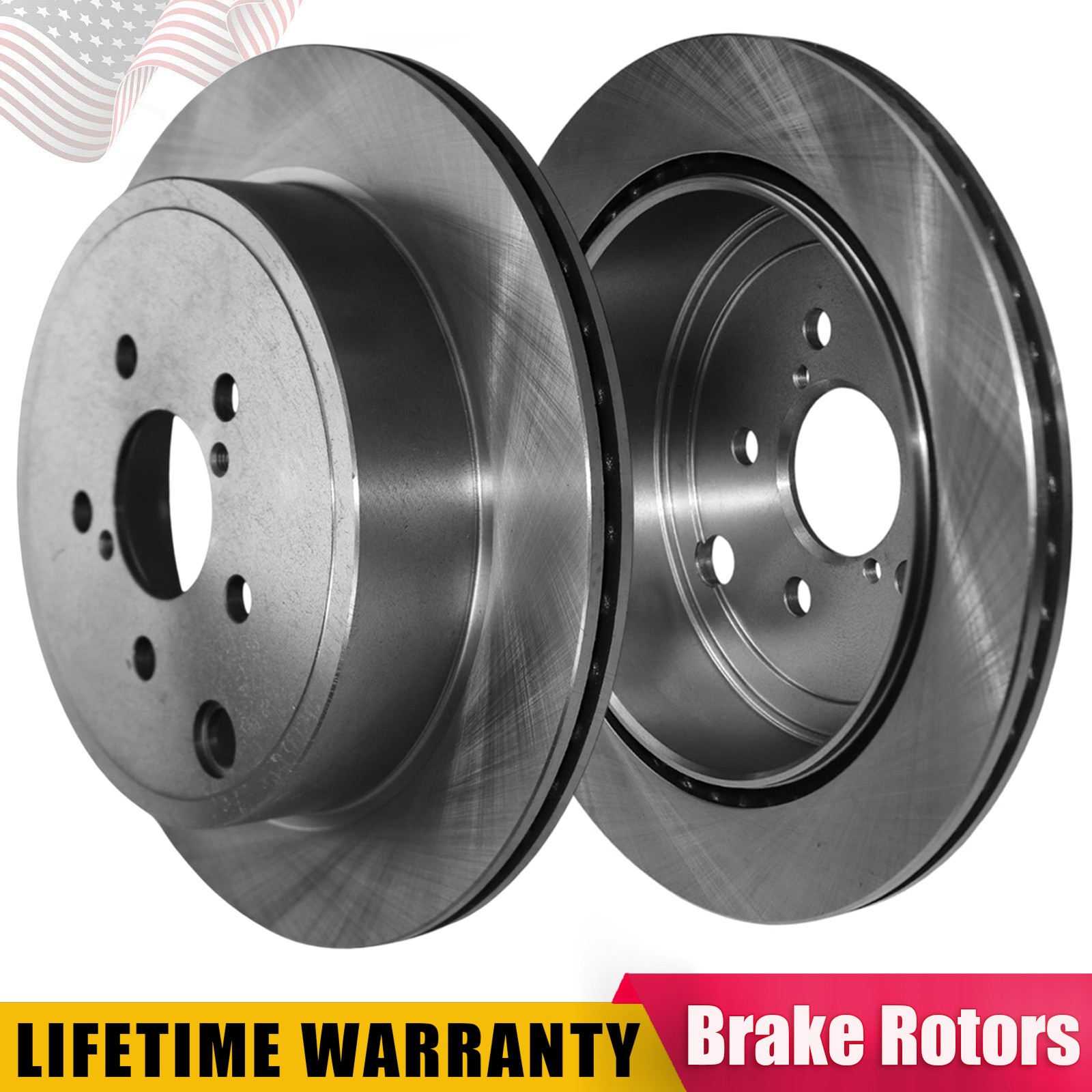 259mm Rear Left & Right Disc Brake Rotors for Mini Cooper 2014-2019 1.5L 5 Lug