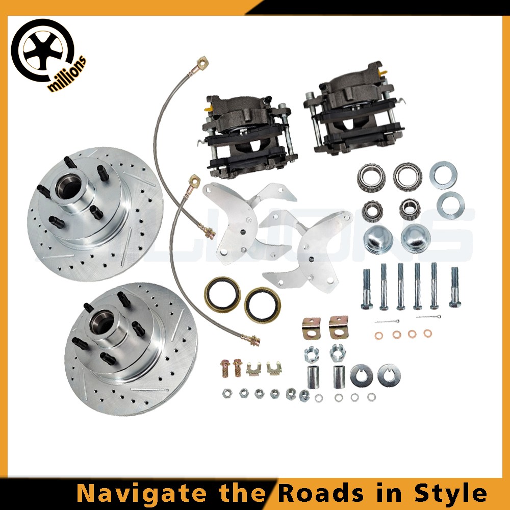 11 Inch Front Disc Brake Conversion Kit 5 on 4.5″ Bolt For Ford Cars 1954-1956