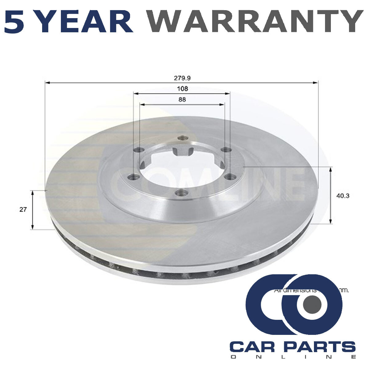 Brake Disc Front CPO Fits Isuzu D-Max Rodeo 1.9 D 2.5 CRDi 3.0 #1