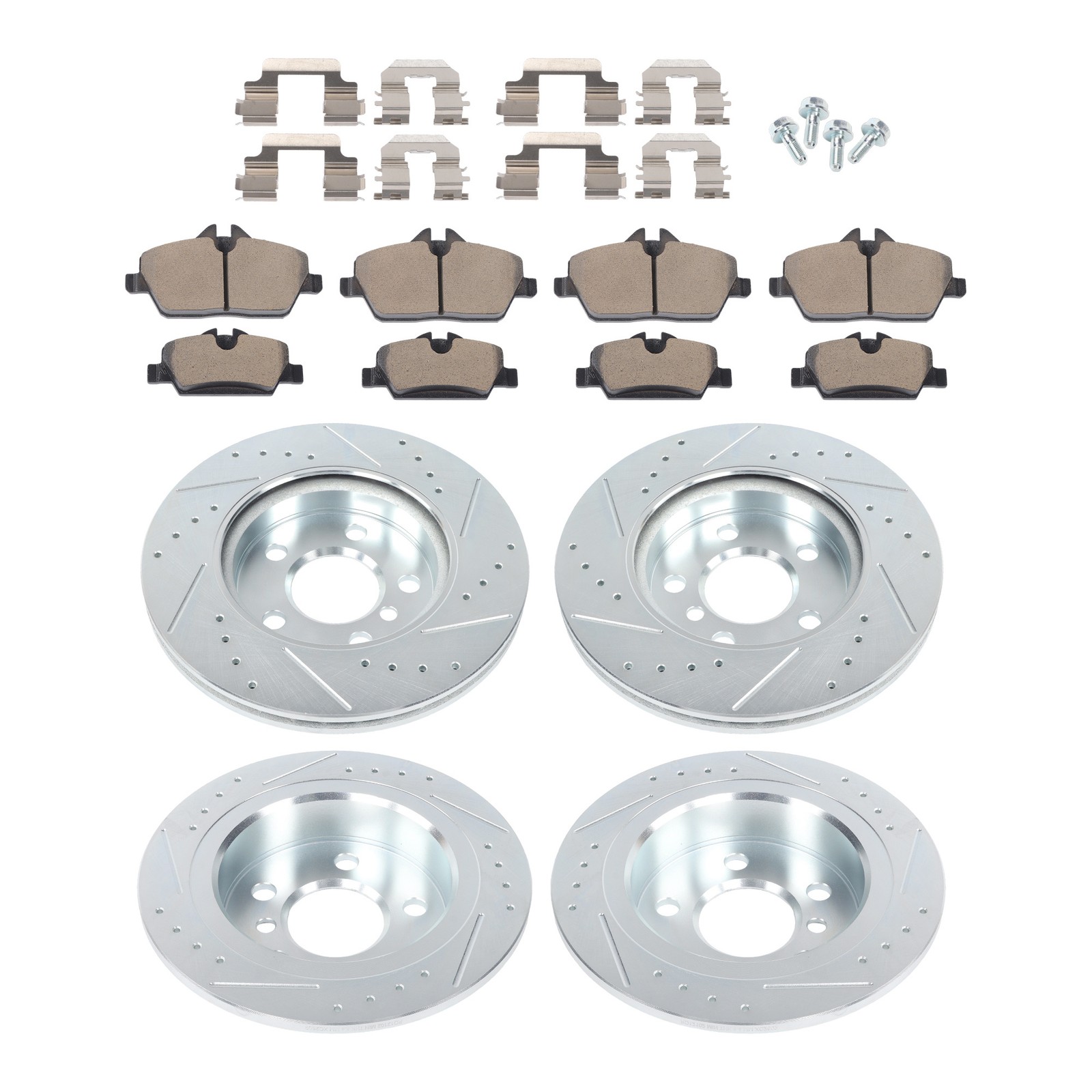 Labwork Drilled Brake Rotor & Brake Pads For Mini Cooper F56/F57 15-16 L3 1.5L