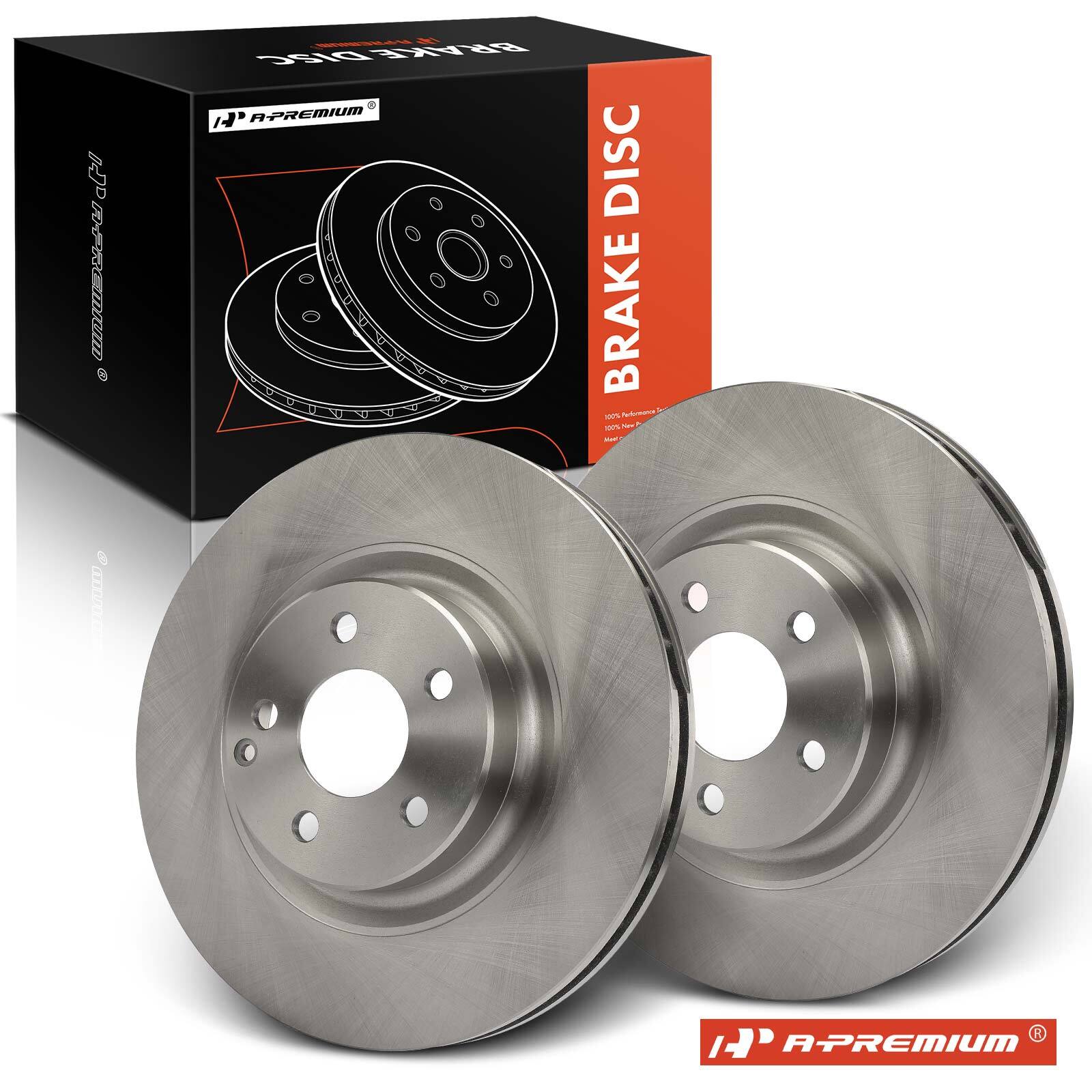 A-Premium Front Side Disc Brake Rotors for Mercedes-Benz E550 2007-2009 V8 5.5L