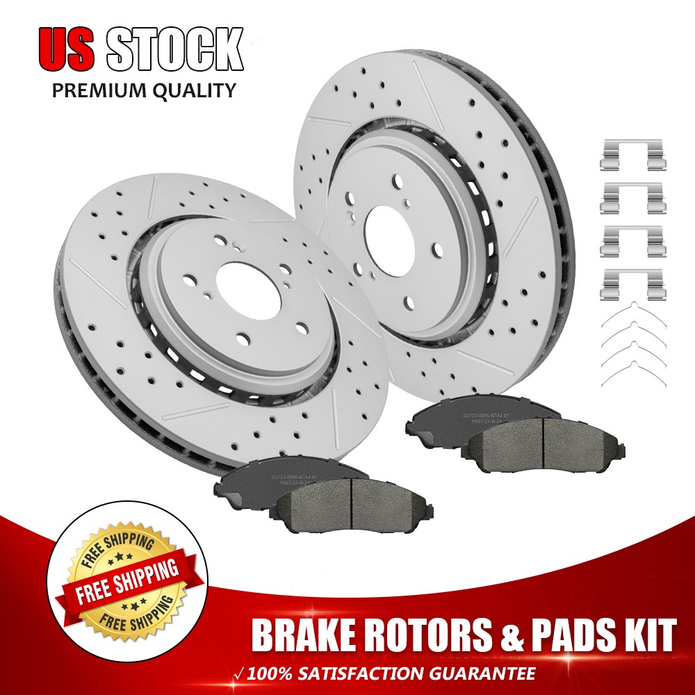 12.60 inch Front Brake Rotors Ceramic Pads For 2014 2015 2016 Acura MDX 3.5L