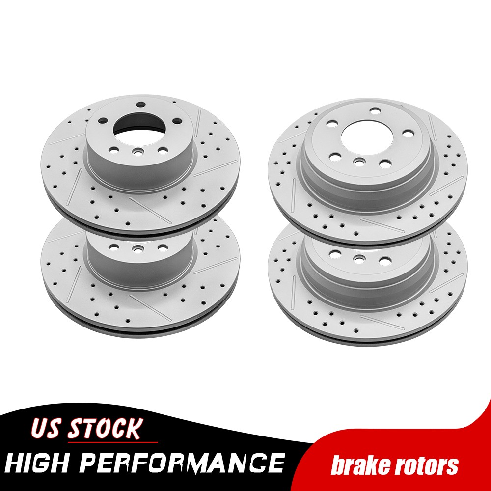 Front Rear Drilled Disc Brake Rotors Kit for BMW 320i 328d 328i 330i 430i xDrive