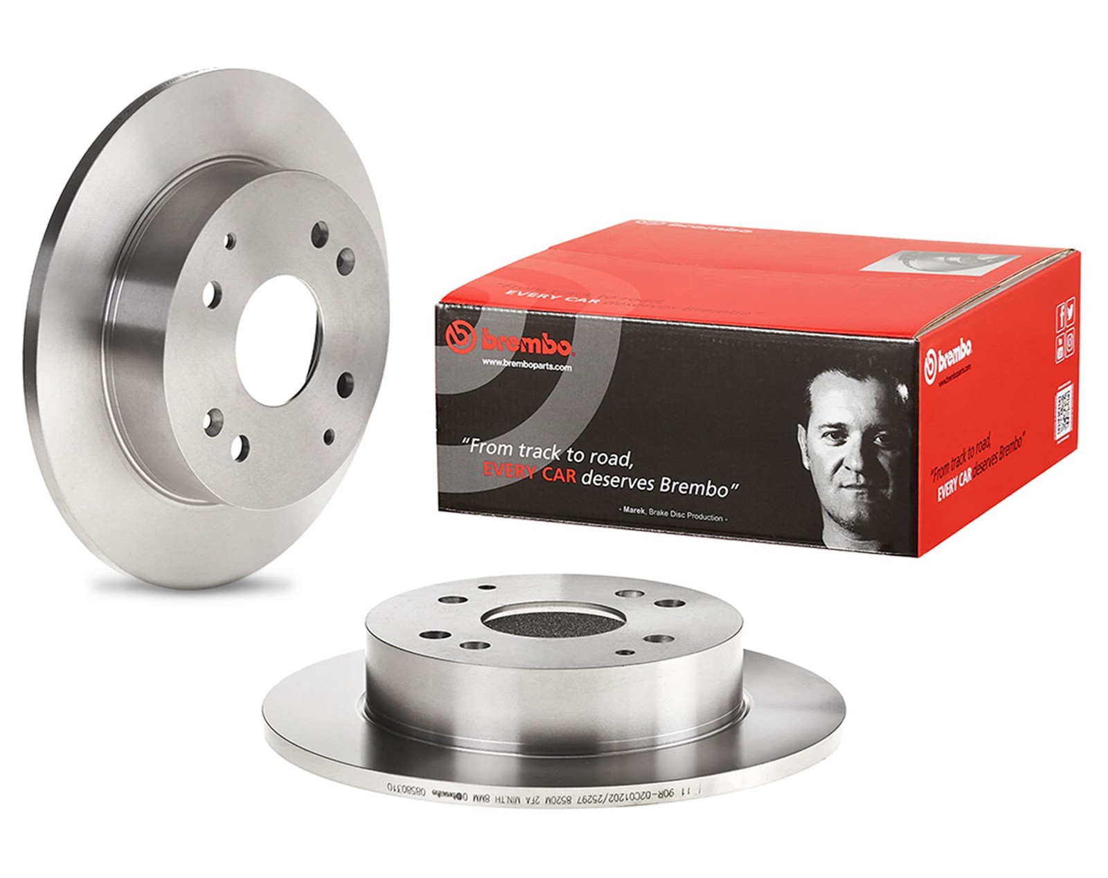 Brembo 08.5803.10 Standard solid Rear Brake Rotor ACURA/HONDA/HONDA (GAC) OE# 42