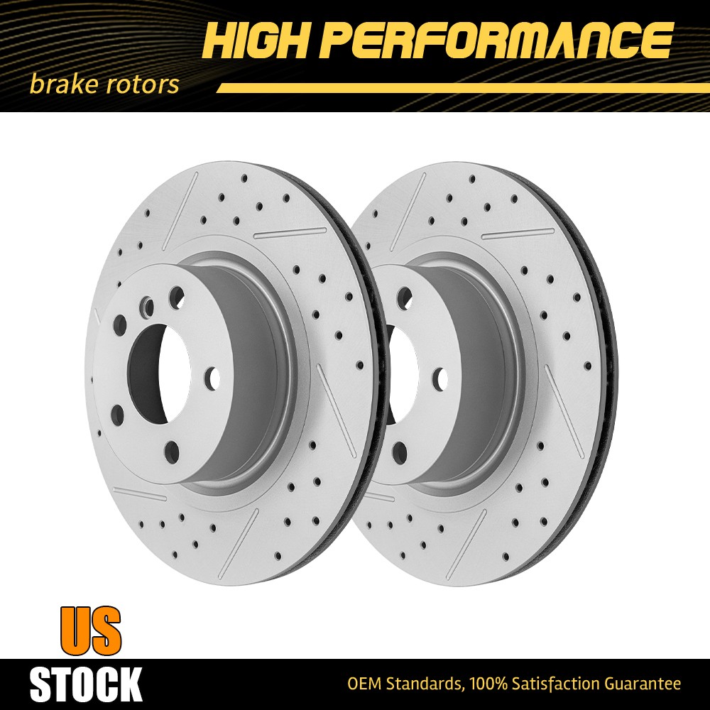 12.99 inch (330mm) Rear Drilled Disc Brake Rotors Kit For 2011 – 2017 BMW X3
