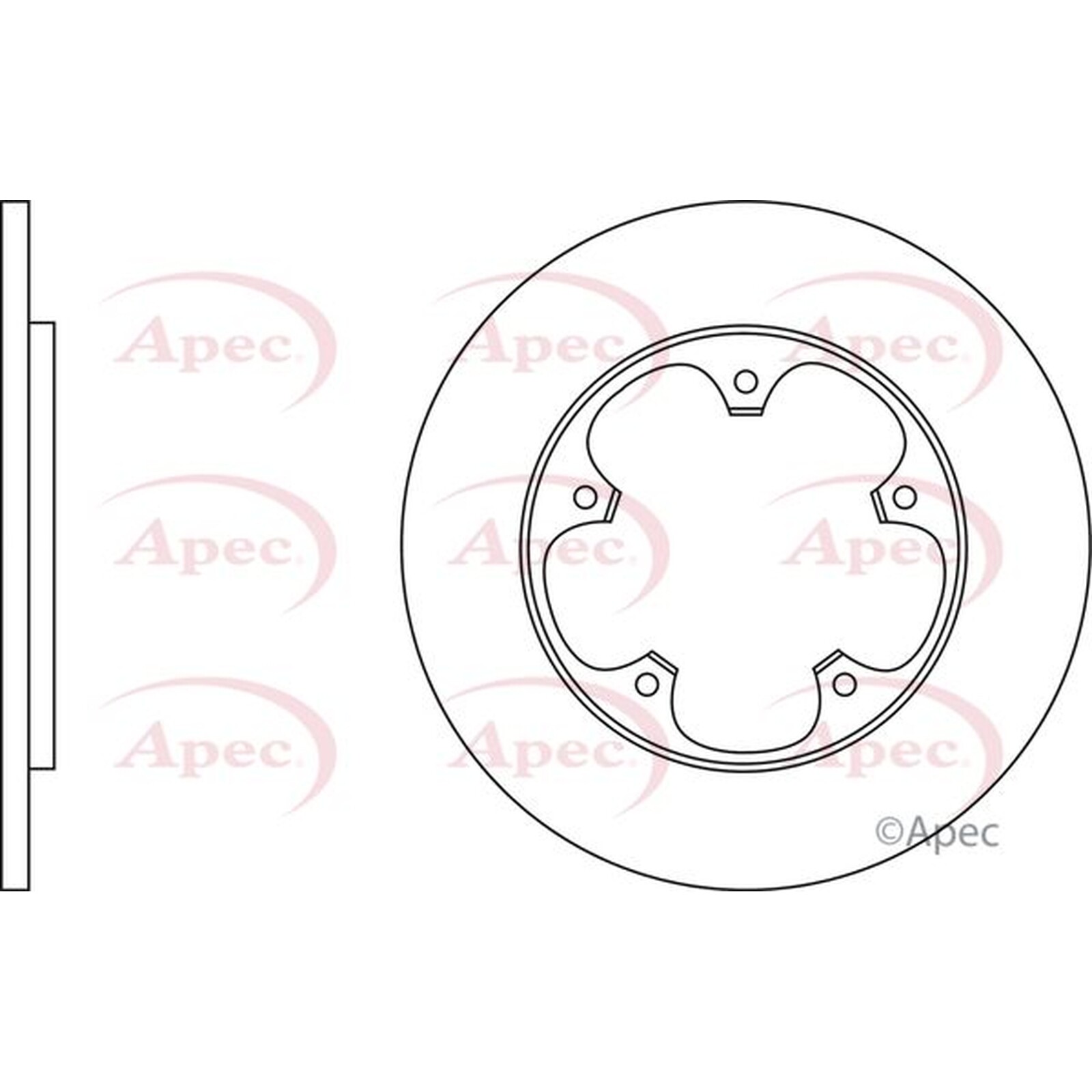 Apec Rear Brake Disc DSK3334 – OE High Quality Precision Engineered Part