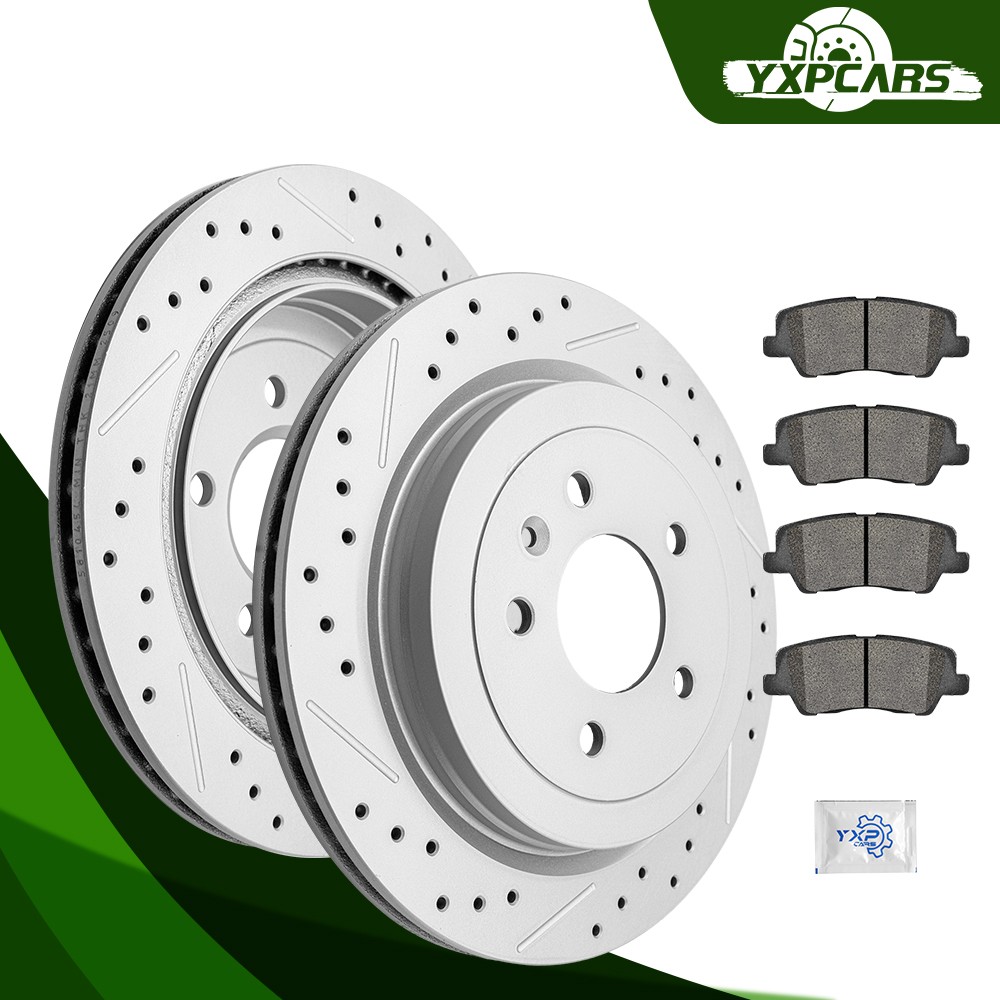 315mm Rear Disc Rotors Ceramic Brake Pads Kit for 2013 – 2019 Cadillac ATS