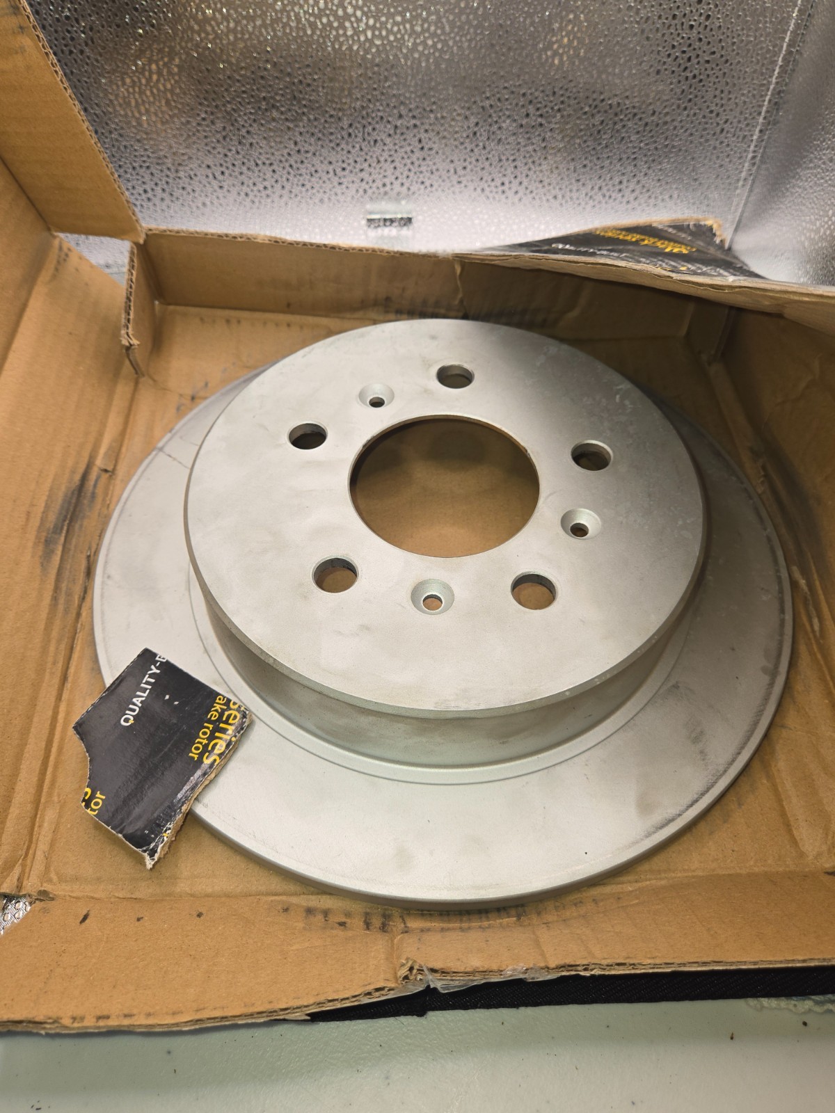 Quality-Built Black Series Coated Rear Brake Rotor – Part BR55125G