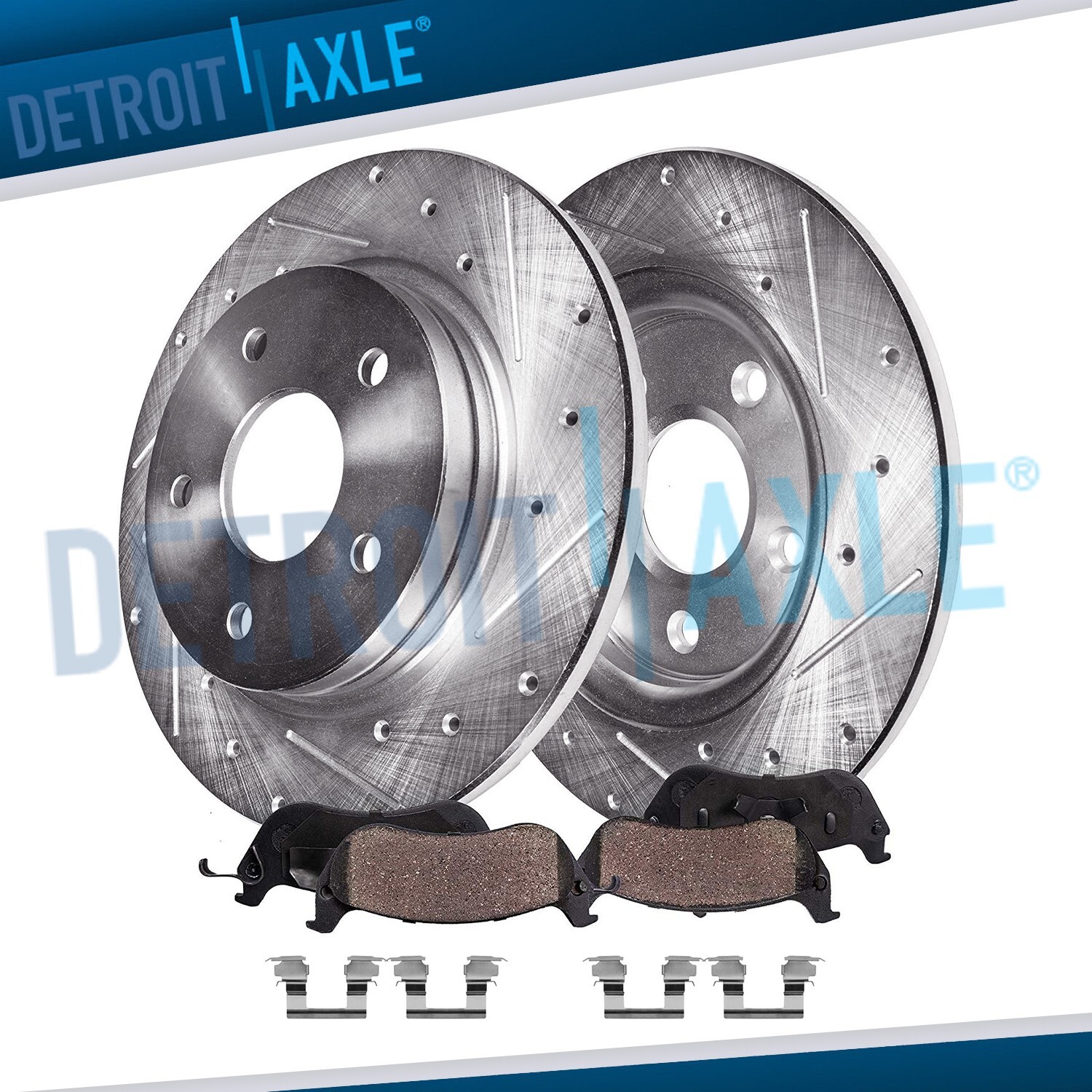 10.63 inch Rear Drilled Disc Rotors Brake Pads for Chevy Cobalt Malibu G5 G6
