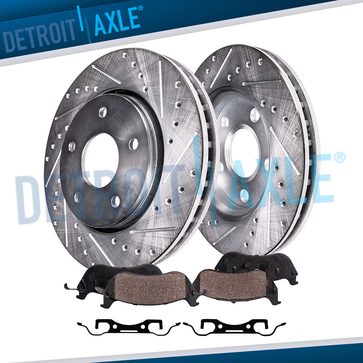 350mm Front Drilled Brake Rotors Ceramic Pad for 2011 2012-2017 Dodge Durango
