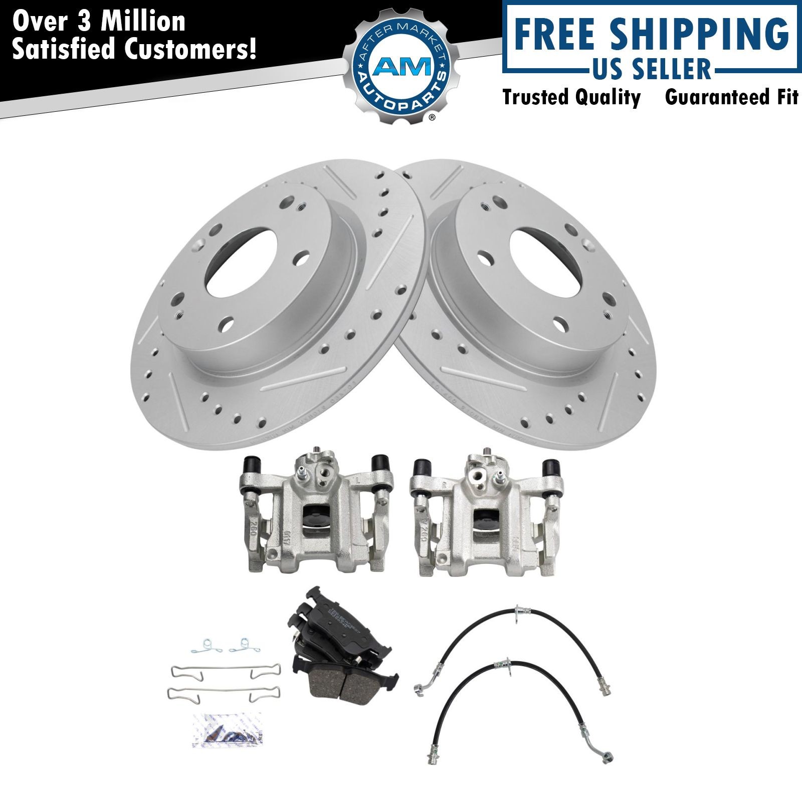 Performance Brake Pad & Rotor Kit Ceramic Fits Honda