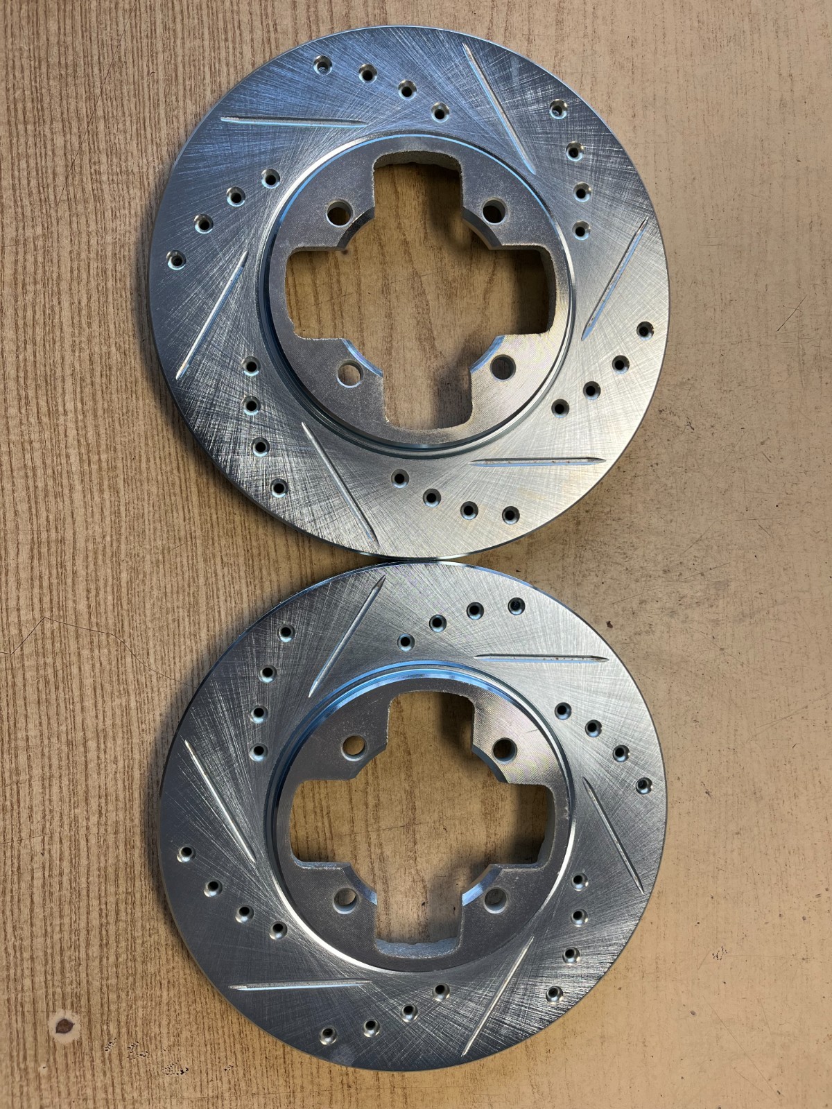 Front Drill Slot Zinc Coated Brake Rotors – For Nissan 280zx 79-93
