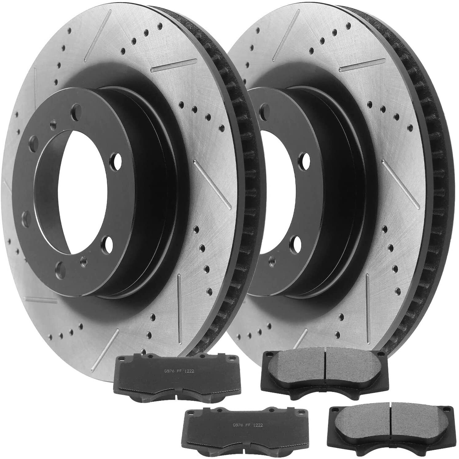 For Toyota 4Runner Brake Rotors with Pads Front Disc Brake Kits 2010-2020 6 Lugs
