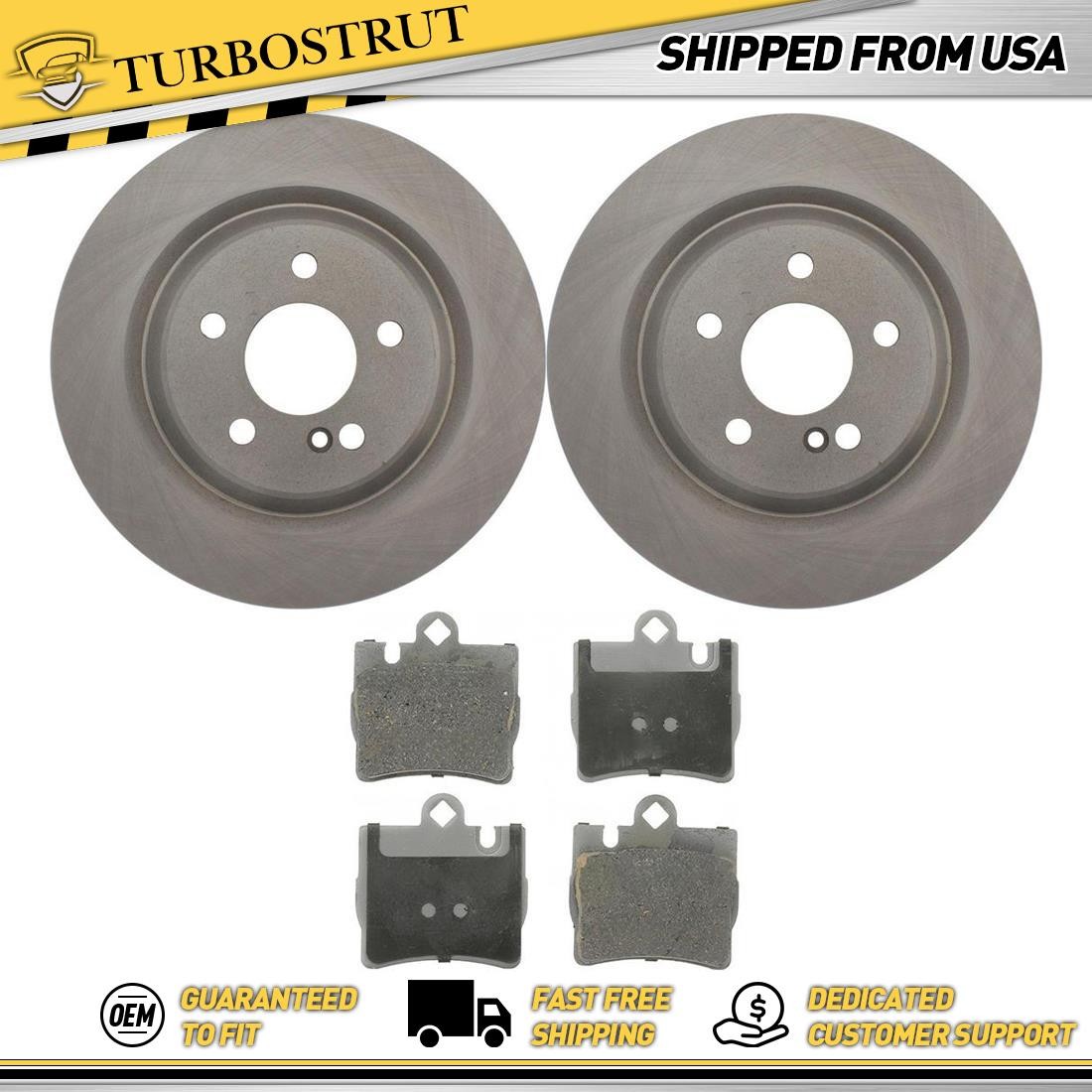Rear Disc Brake Pad Set Disc Brake Rotor fits Mercedes-Benz CL55 AMG 2001-2002