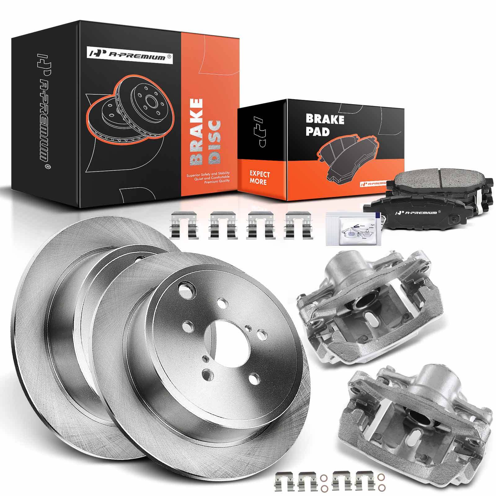 A-Premium 8x Rear Disc Brake Rotors & Pads + Calipers for Subaru Outback Legacy
