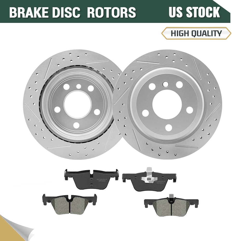 Rear Brake Rotors And Ceramic Pads for BMW 328d 328i 330i 428i 430i xDrive
