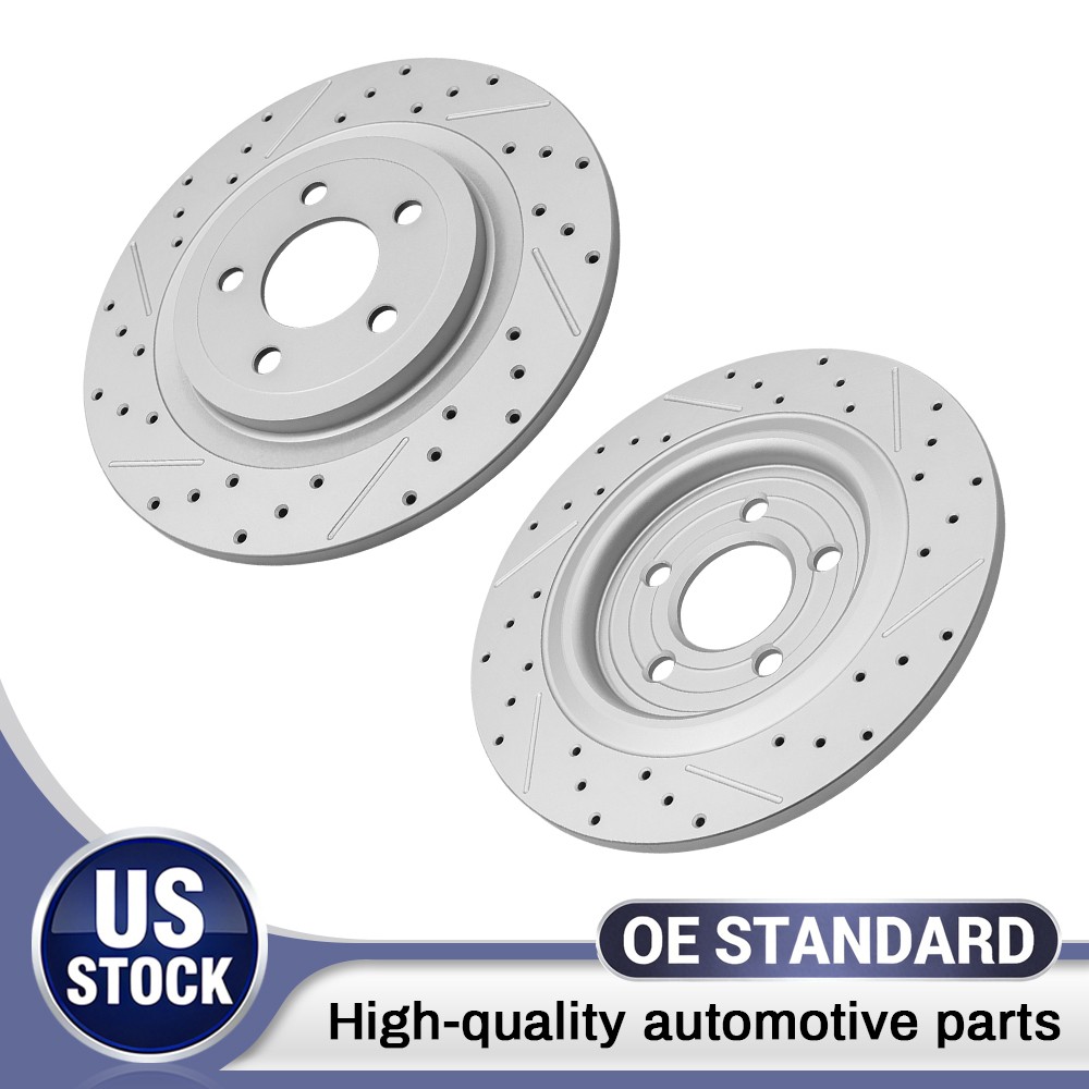 Rear 12.60 inch (320mm) SOLID Disc Brake Rotors Set for 2020-2025 Ford Explorer